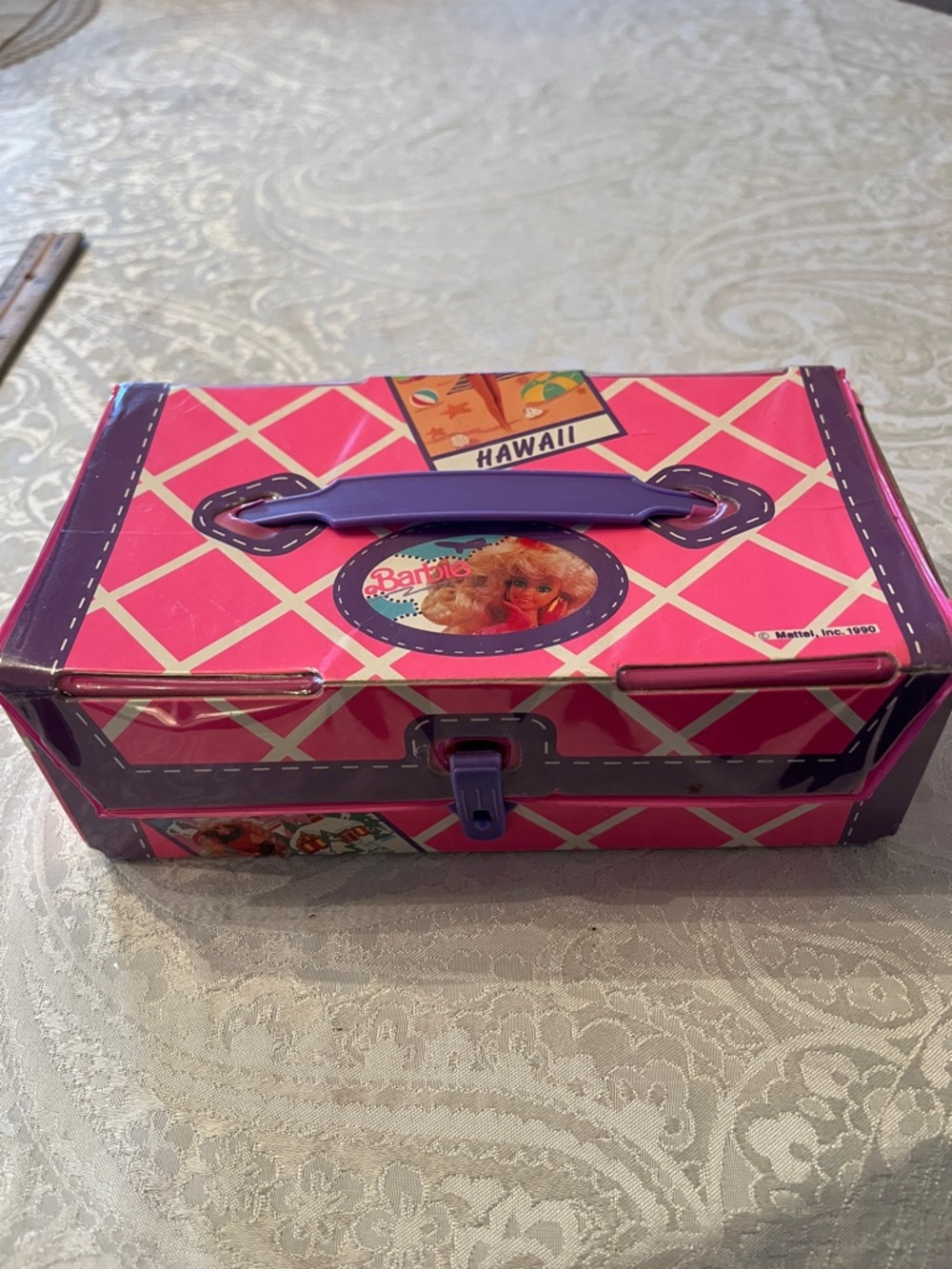 Mattel vintage Barbie Pink and Purple Travel Case